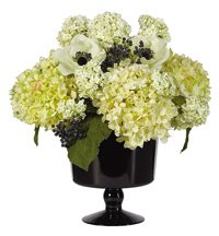 Black and White Floral Centerpiece
